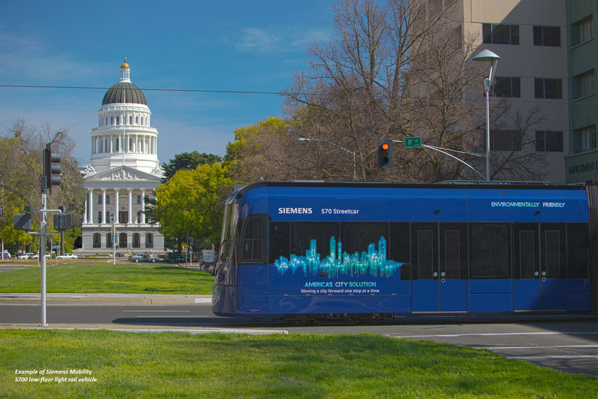Sacramento orders 20 light rail vehicles from Siemens Mobility